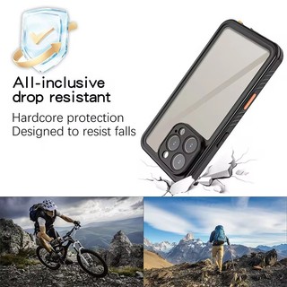 ốp lưng 17Pro Max chống nước IP68 Waterproof Phone Case For iPhone 16 Pro Max 16 Plus 15 14 13 Pro Full Protection Underwater Swimming Diving Phone Cover