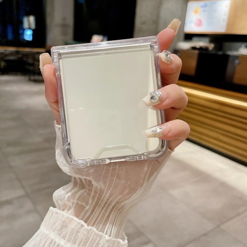Bản Lề Bảo Vệ Ốp Lưng Điện Thoại Samsung Galaxy Z Flip 6 5 4 3 Flip6 Flip5 Flip4 Flip3 Nhựa Cứng Trong Suốt Trong Suốt