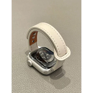 Dây đeo đồng hồ nữ bằng da Silm cho Apple Watch series S11 S10 46mm 45MM 41MM 42mm 41mm 40MM 44MM 38mm Dây đeo vòng tay mỏng cho iwatch Series 10 9 8 7 6 4 5 40mm 41mm