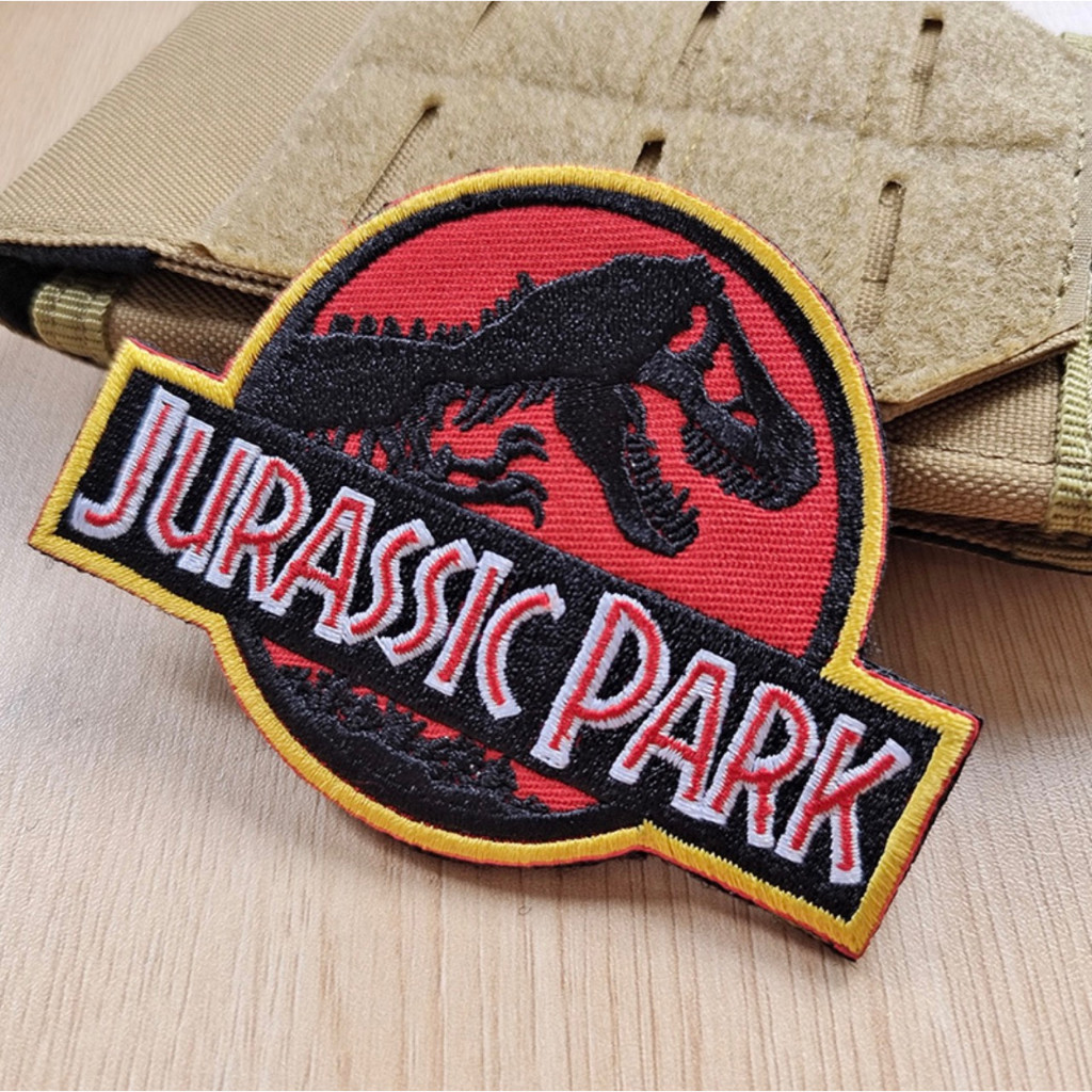 Patch_miếng dán velcro vải Jarussic Park công viên khủng long _retro