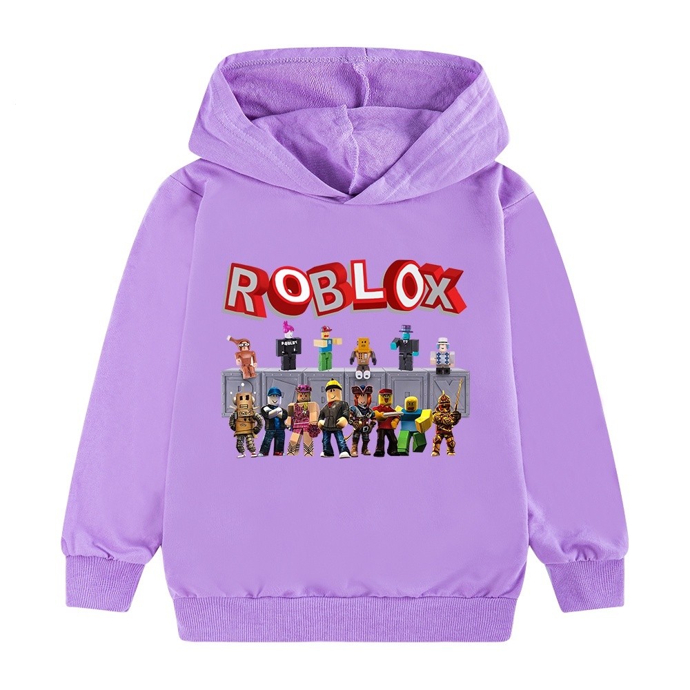 Roblox Áo khoác hoạt hình mùa thu mới Áo Hoodie Áo Hoodie thường ngày thể thao thời trang nhiều màu cho trẻ em