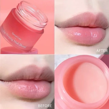 1 / 2 / 3 / 4 / 5 Cái Mặt nạ ngủ môi Bảo trì giấc ngủ ban đêm Dưỡng ẩm Son bóng Kem tẩy trắng Nuôi dưỡng môi Cherry Son dưỡng môi
