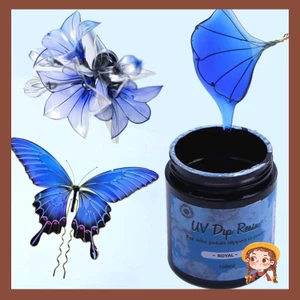 Li 100ml Keo Dính Nhựa UV DIY Hoa Làm Trong Suốt DIP Nhựa Vỏ Dụng Cụ Làm Móng Tay Làm Đồ Trang Sức Làm Cr