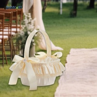 Giỏ hoa cưới Giỏ hoa Satin cho sự kiện kỷ niệm kỷ niệm