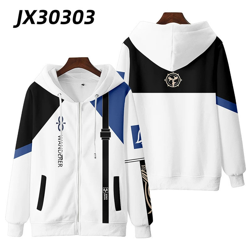 Áo cosplay Wanderer từ Genshin Impact - Bộ đồ kéo khóa và áo khoác dài tay