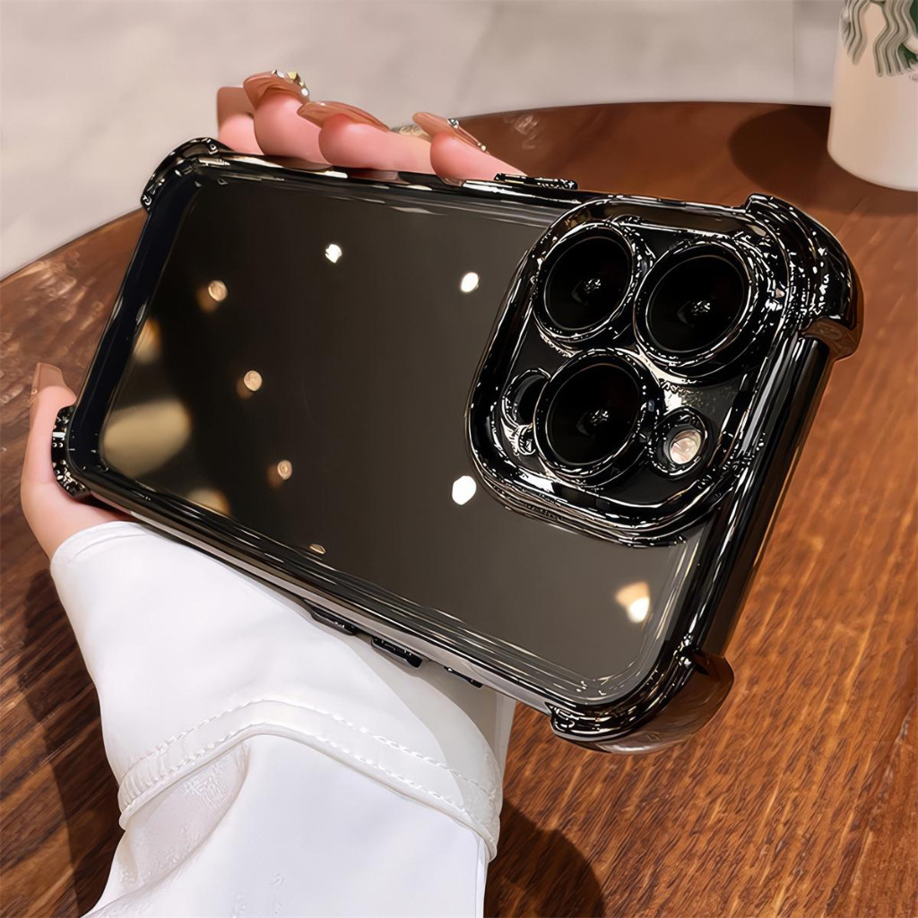 Mạ túi khí chống rơi Vỏ điện thoại iphone16 Pro Max 15 14 13 12 11 vỏ cho iPhone XR / XS vỏ silicon mềm TPU chống sốc