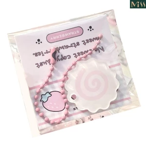Miss * Mini Hồng Mực Cuộn Móc Khóa Treo Trang Trí Ba Lô Túi Xách Trang Trí Quyến Rũ