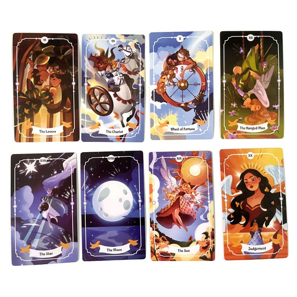 Bộ bài Tarot Witchy Magic Một bộ bài Tarot 78 lá mê hoặc được thiết kế với những bức tranh minh họa kỳ diệu và quyến rũ ewoekvn