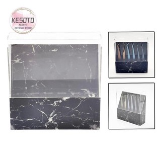 6 Khe Cắm Nhíp Giá Đỡ Nối Mi Nhíp Đứng Acrylic Nhíp Kệ Giá Đỡ Hộp Đựng Có Vỏ Chống Bụi