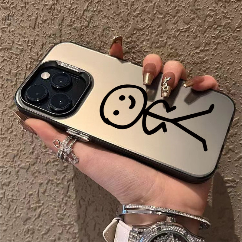 Ốp Lưng Cho iPhone 11 16 15 Pro Max 14 11 12 13 15 Pro 16e XR XS Max X 7 8 Plus SE2022 Phim Hoạt Hình Matchman Thiết Kế Sang Trọng IMD Kim Loại Cứng Chống Sốc