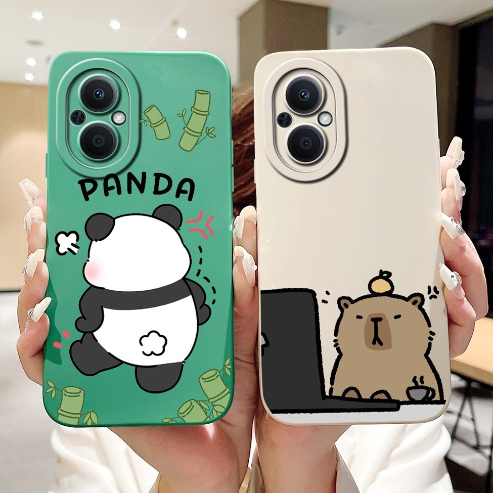 Ốp lưng Oppo Reno 7Z 5G CPH2323 Reno 8Z 5G CPH2457 Thẩm mỹ Dễ thương Gog Cat Panda Kapibala Ốp điện thoại silicon Oppo Reno8 Z Ốp lưng chống sốc