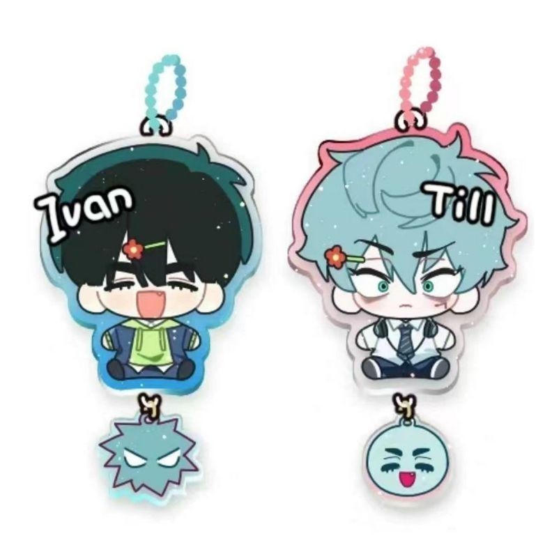 Ngoài Hành Tinh Sân Khấu Anime Móc Khóa Nữ ivan Till Kawaii Acrylic Móc Chìa Khóa Người Đàn Ông Túi Mặt Dây Chuyền
