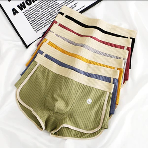 Phong Cách Mới Sọc Slim-fit Quần Lót Nam Nhiều Màu Bán Buôn Thanh Niên Giữa Eo Đơn Giản Thoáng Khí Thoải Mái Hộp