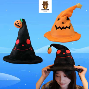 Sáng Tạo Halloween Sang Trọng Nón Quirky Mũ Phù Thủy Halloween Bí Ngô Ma Mũ Trang Phục Ngày Lễ Đạo Cụ Mềm Mại Thoải Mái Di Chuyển Phát Sáng Búp Bê Trẻ Em Quà Tặng Sinh Nhật Quà Tặng Halloween
