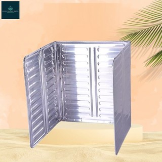 Tấm chắn bếp ga hợp kim nhôm chịu nhiệt, ngăn dầu mỡ văng hiệu quả, cách nhiệt tốt.