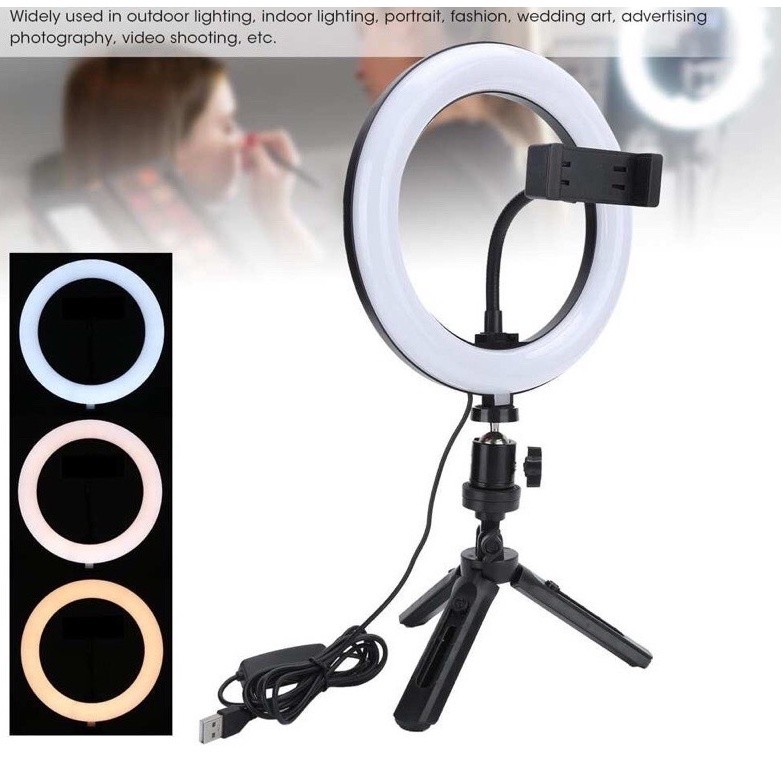 Bộ sản phẩm Đèn Livestream Size 26cm, 30cm Để Bàn, Make Up Trang Điểm, Chụp Ảnh, Bán Hàng Online,Bảo Hành 2 năm.