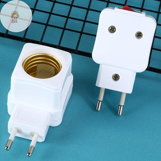 Ổ cắm đèn LED TWE E27 sang EU Bộ chuyển đổi giá đỡ phích cắm BẬT / TẮT cho đèn bóng đèn VN