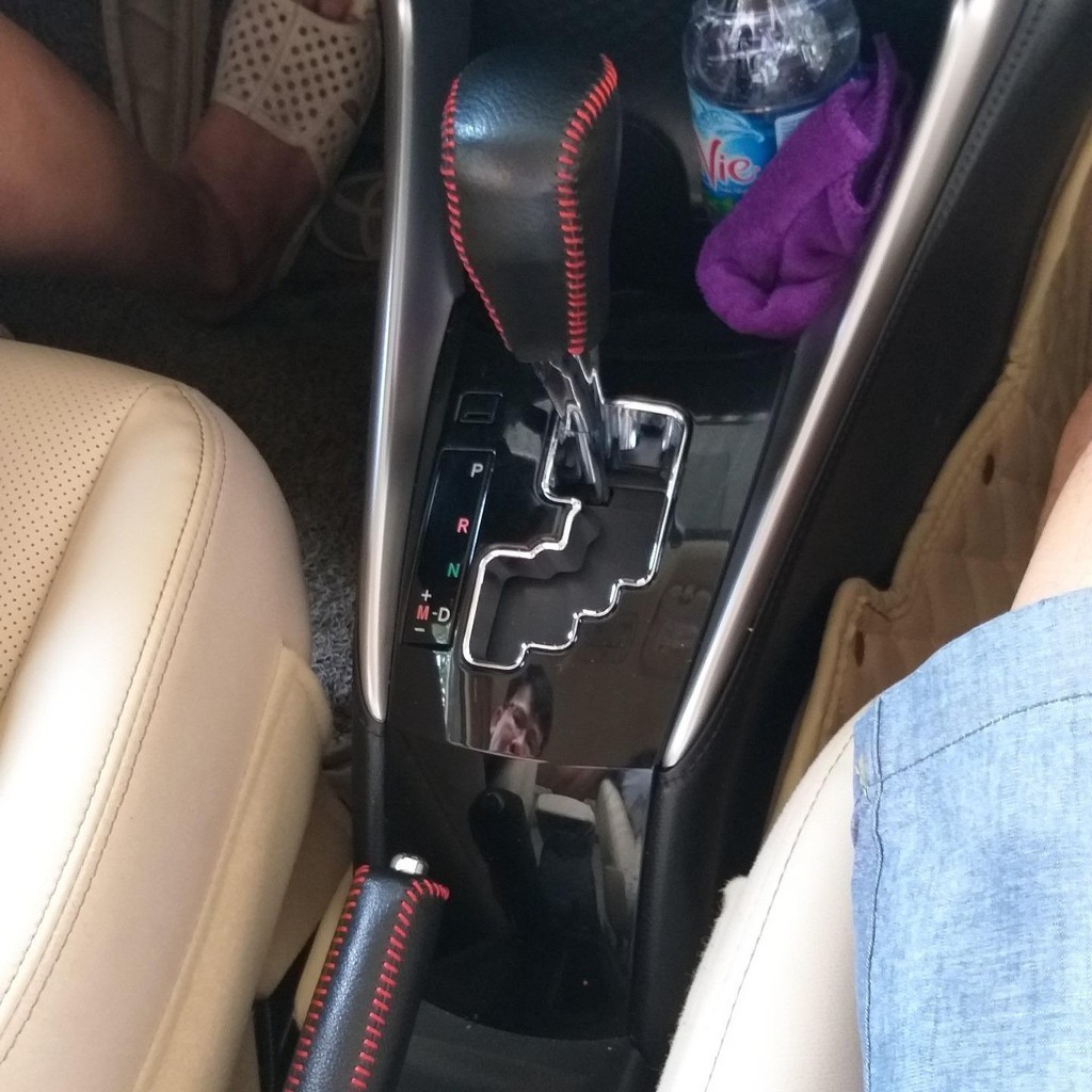 Bao Da Cần Số, Tay Phanh xe TOYOTA VIOS, YARIS AT( số tự động) 2019-2025 Da Nhập Khẩu, Khâu Thủ Công