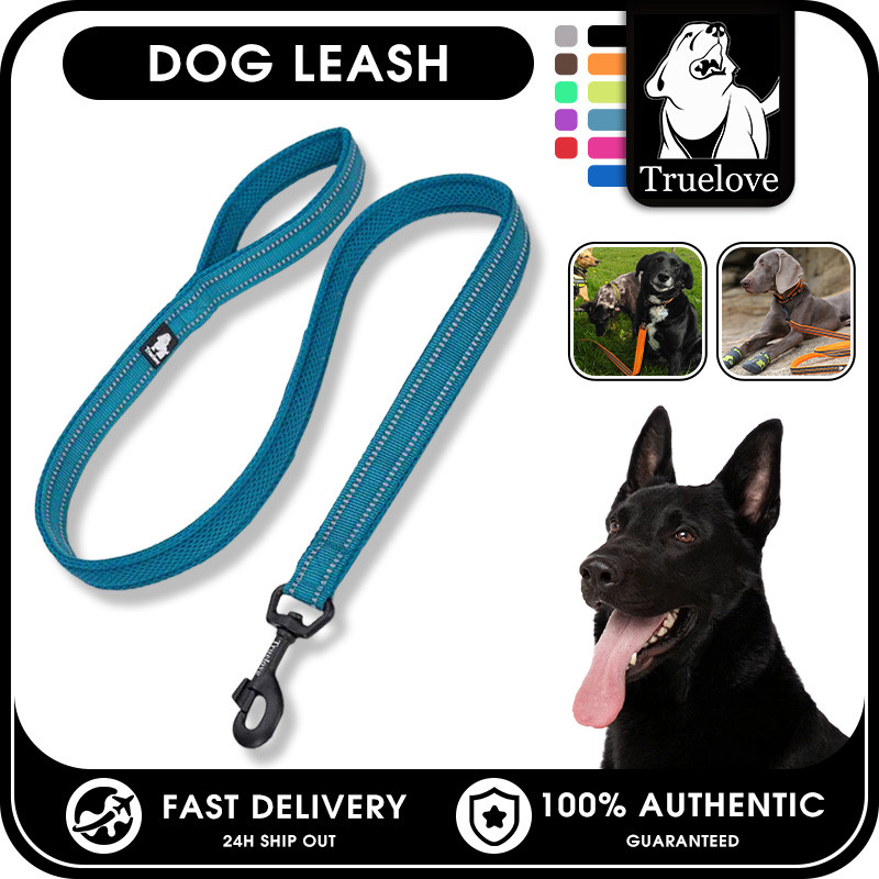 TRUELOVE Dây xích chó lưới mềm 110cm Dây xích chó Nylon phản quang để chạy bộ Dây xích thú cưng cho chó