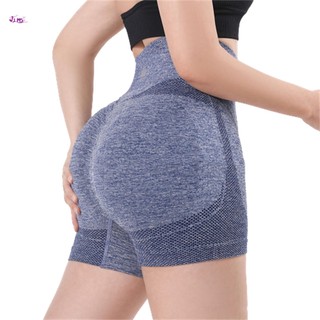 Quần short cạp cao thể thao dành cho nữ Nâng mông Tập luyện Yoga Chạy bộ Phòng tập thể dục Quần short Nylon