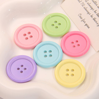 Phong cách Nhật Bản Macaron Nút tròn màu sắc đồng nhất Phụ kiện DIY Vật liệu thủ công Nút quần áo Phụ kiện bán buôn