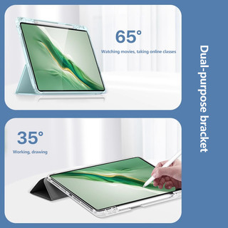 Ốp Túi Khí Trong Suốt Cho Honor Pad X9a 11.5inch 2025 X9 Pro V9 X8a 11 ” 2024 MagicPad 2 GT Pro 12.3 Pad 9 8 V8 Pro X8 Lite V7 X9 Da Đứng Bảo Vệ Có Khe Cắm Bút