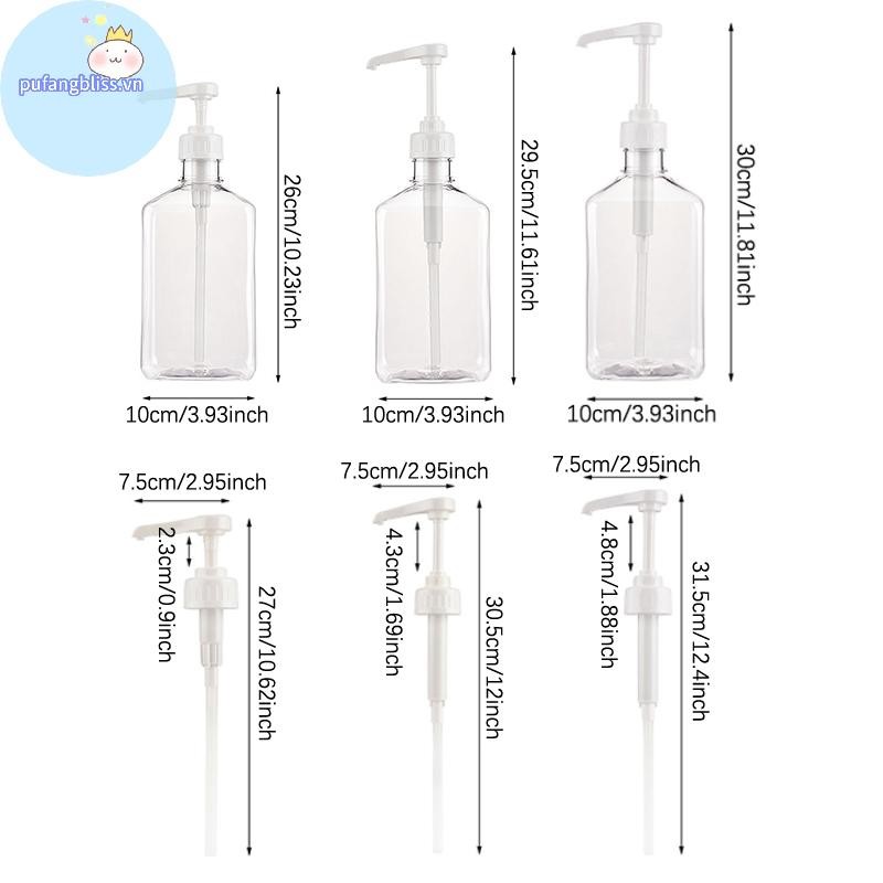 Pufangbliss 1100ml Máy phân phối xi-rô cà phê Đa chức năng Nước sốt mật ong Chai sốt cà chua W / Pump VN
