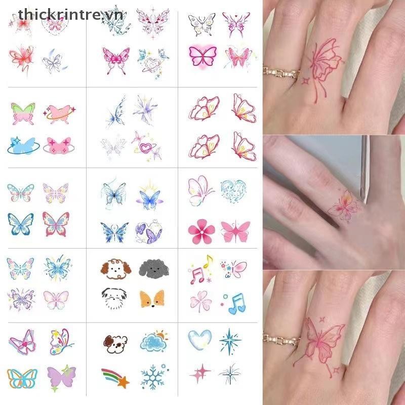 THI 15 Tờ Long Lanh Dreamy Chống Thấm Nước Tạm Thời Hình Xăm Lâu Dài Chống Thấm Nước Thực Tế Giả Hình Xăm Ngón Tay Dán VN
