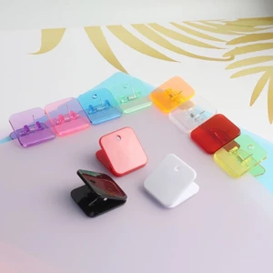 SA 10 Chiếc Vuông Kẹp Giấy Acrylic Kẹp Giấy Tập Tin Tổ Chức Kẹp Cho Túi Thủ Công Tài Liệu Biên Nhận Tổ Chức Ảnh