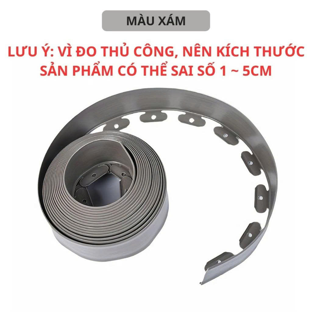 Vách Ngăn Cỏ Sân Vườn Tháp Xanh LS10 - Thanh Chắn Đất, Đá, Định Hình Cảnh Quan Chuyên Nghiệp (Cuộn 10m Kèm Đinh)