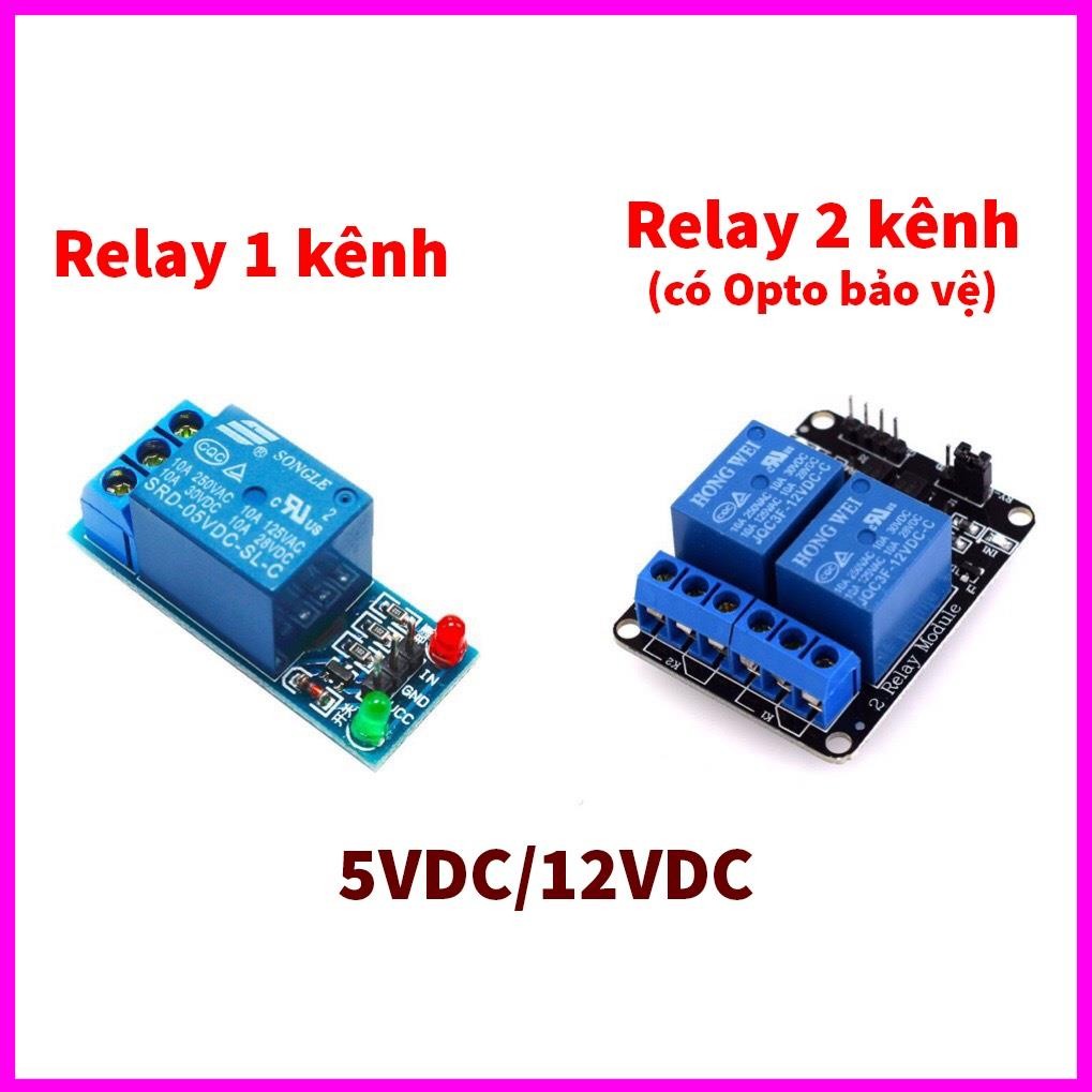 Mạch Relay 5VDC 12VDC 1 Kênh 2 Kênh - Module Relay 5V 12V 1 kênh 2 Kênh ...