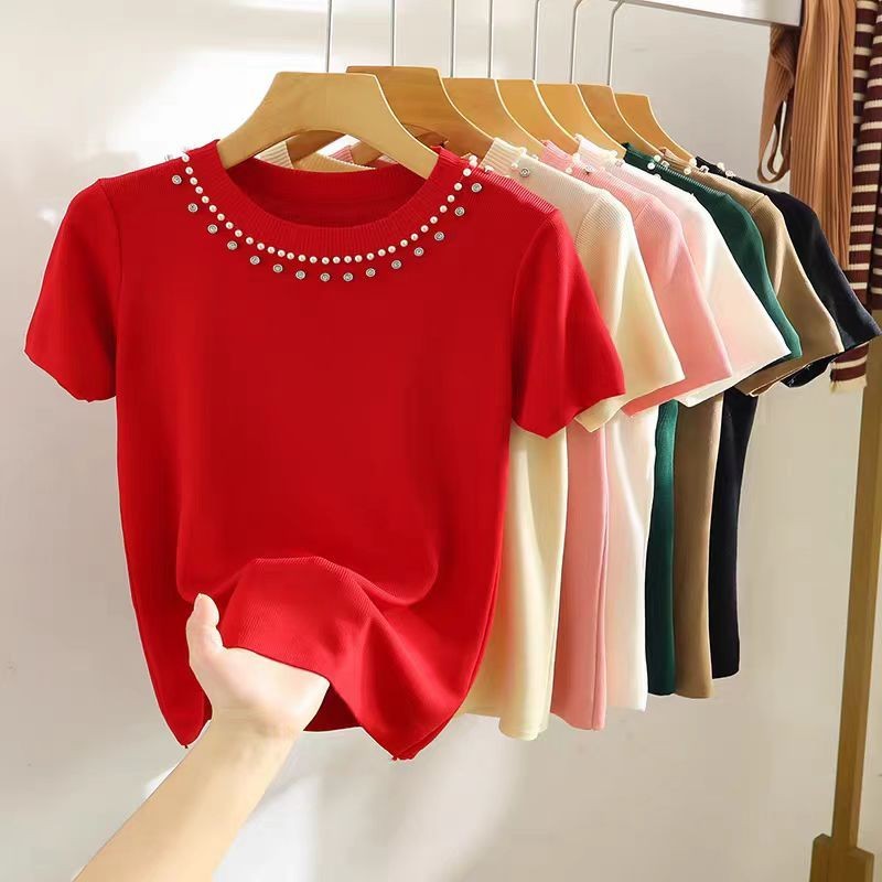 Mẫu áo thun dáng rộng mỏng nhẹ dành cho nữ, phong cách Hàn Quốc