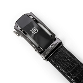 Thắt lưng da cá sấu thật, dây nịt nam Fttleather thắt lưng dây khấc khóa tự động tiện lợi DF94