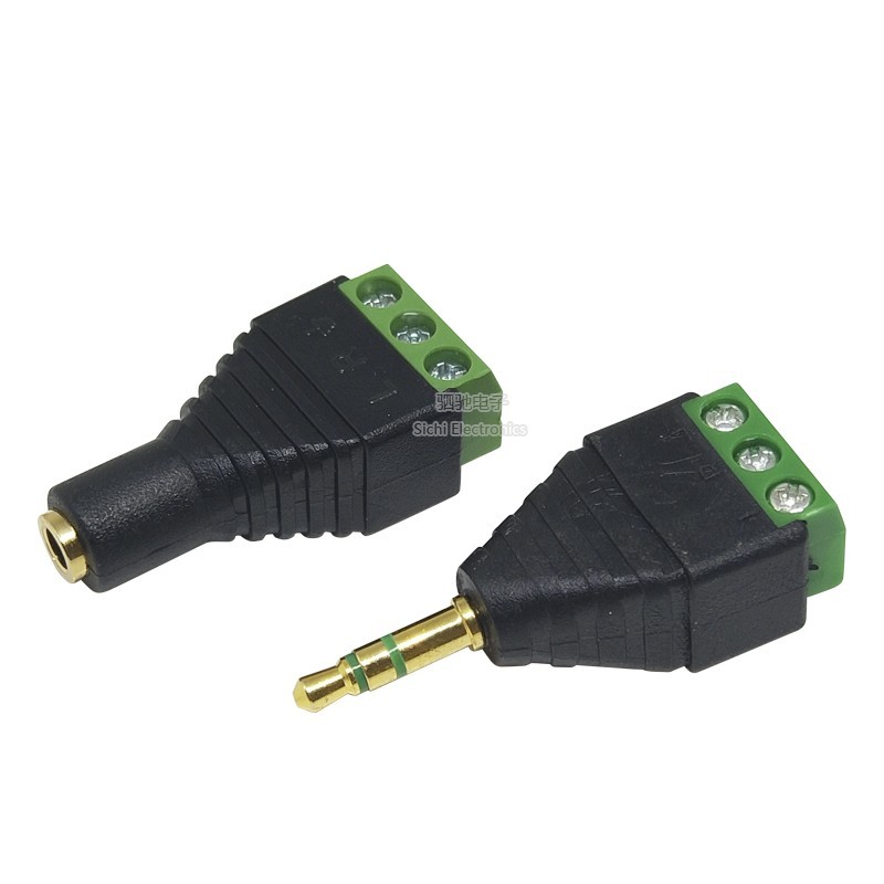 Hàn-Miễn phí 3,5mm Vàng-Plat Xanh Thiết Bị Đầu Cuối Tai Nghe Cắm Âm Thanh Nữ Ổ Cắm Adapter Dual-Audio Stereo 2 / 3 / 4 Phần