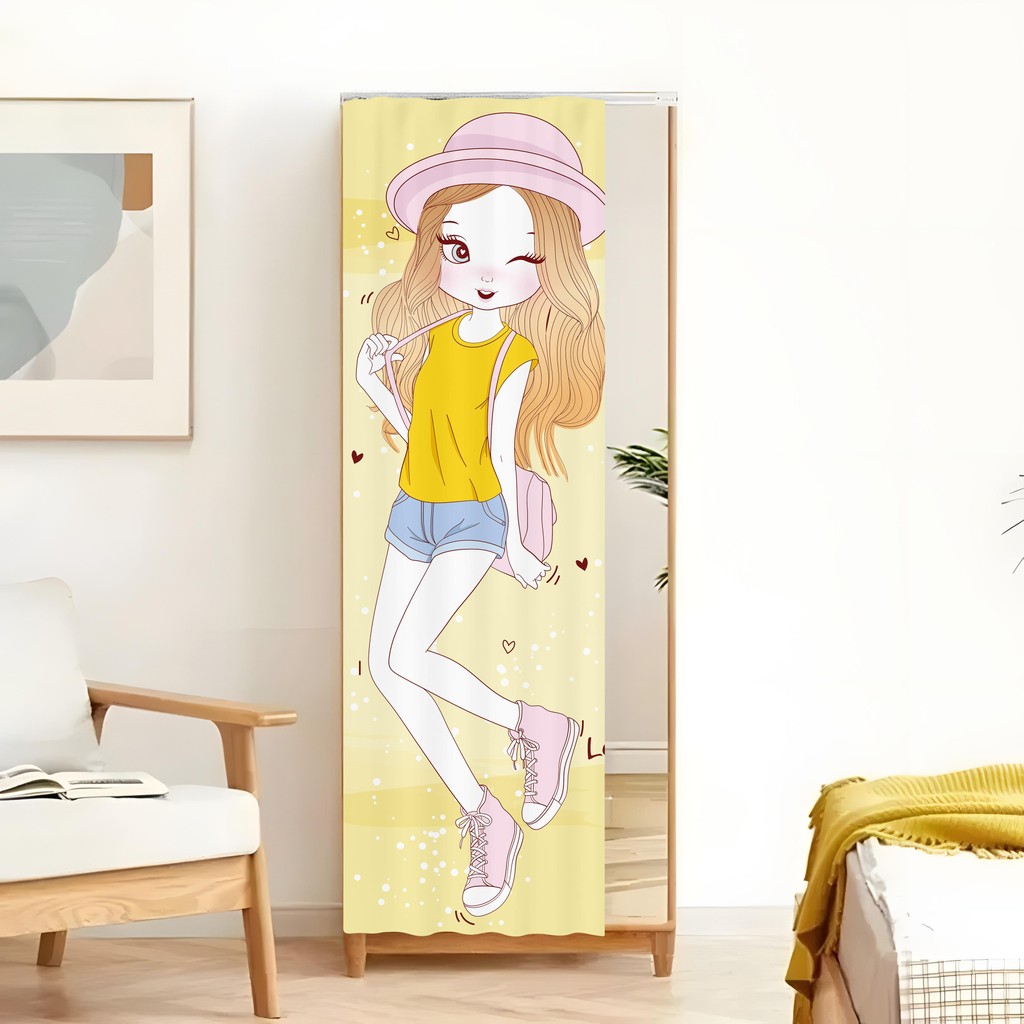 Rèm gương Dreamy Girl có đường ray - Vỏ chống bụi toàn chiều dài