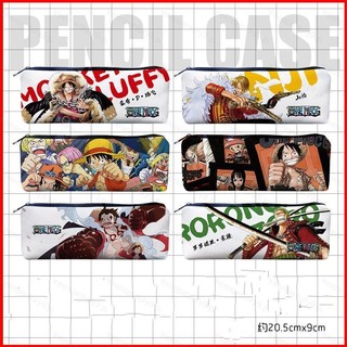 GC9 One Piece Luffy Anime Hoạt Hình Hộp Đựng Canvas Sinh Viên Bút Chì Lưu Trữ Văn Phòng Phẩm Hộp Dung Tích Lớn Cá Tính