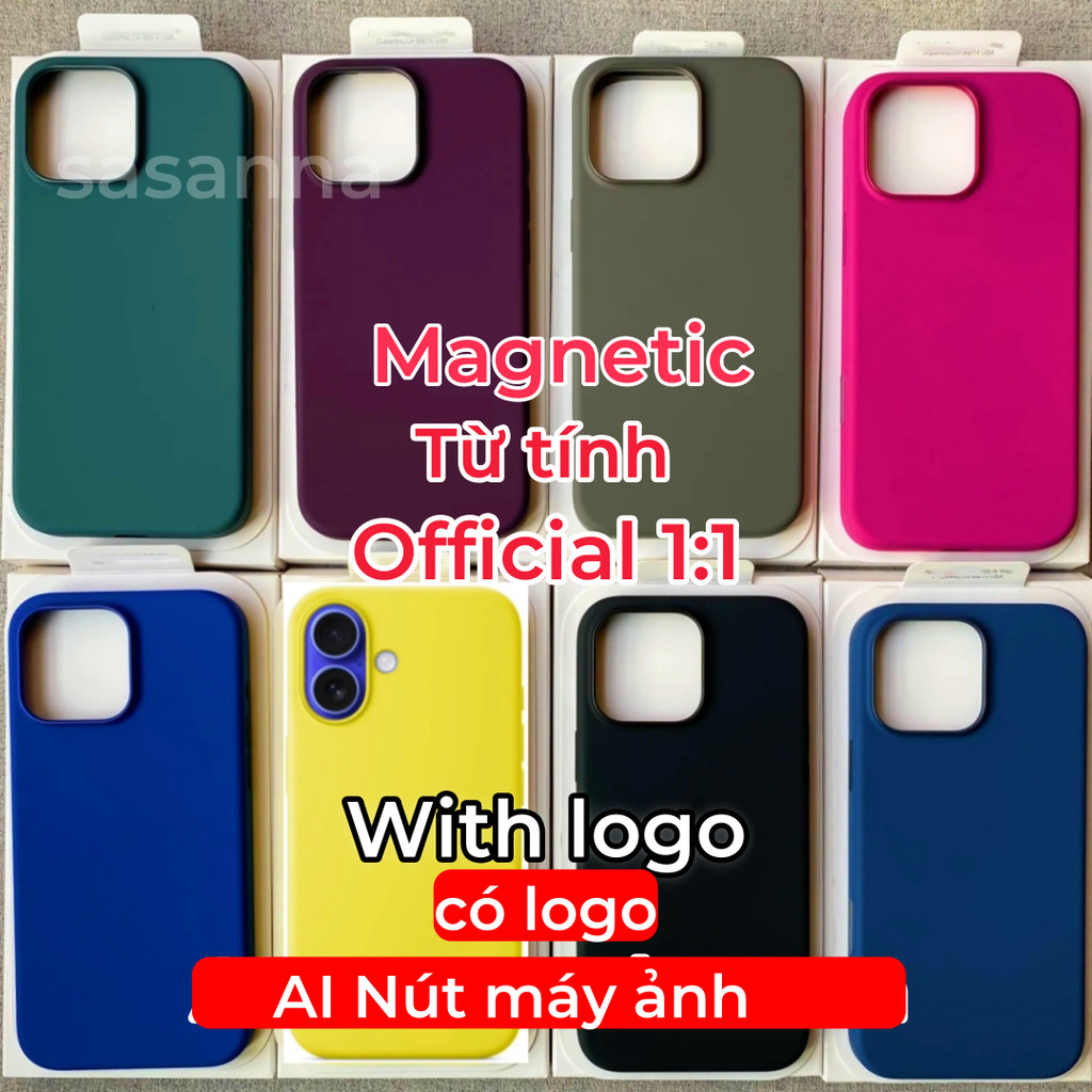 [Chất lượng hàng đầu 1: 1] Silicon lỏng từ tính cho iphone 16 / 15 / Pro / Pro Max / Plus / ốp điện thoại Hoạt hình bật lên được trang bị nút điều khiển máy ảnh