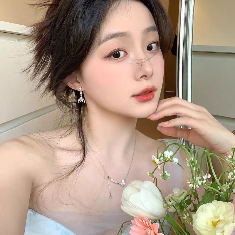 Đôi bông tai nàng tiên cá phong cách Hàn Quốc, thiết kế độc đáo - Quà tặng sinh nhật lý tưởng