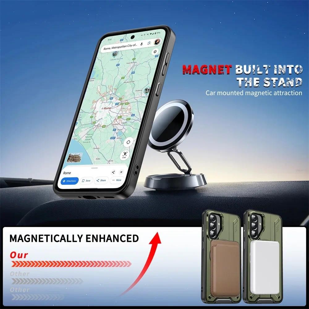 Dành Cho Samsung Galaxy S25 Edge Ultra Plus S24 S23 FE S22 S21 A56 A55 A36 A35 A26 A16 A15 A14 A06 360° Hộp đựng chân đế