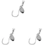 Móc Jigging, Móc Hỗ Trợ 2X Móc Kim Loại Tốc Độ Cao Mạnh Mẽ, Thìa Bền Spinner Vòng Bi Đơn Xoay 1 / 0 2 / 0 3 / 0 Móc Kim Sa Lấp Lánh Xoay Câu Cá