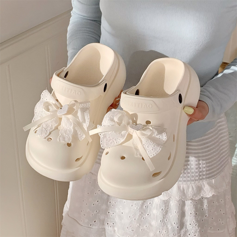 XIXITIAO Dép Nữ Đế Dày Cao lolita Mùa Hè Phong Cách Mới Thoải Mái Đi Biển Ngoài Trời