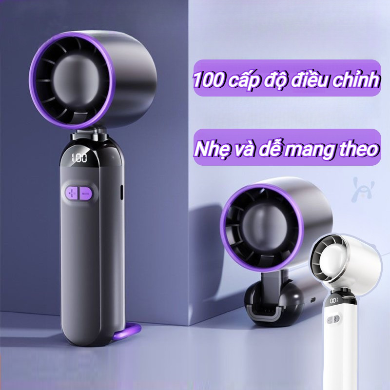 Quạt cầm tay mini di động có thể sạc gió mạnh,100 cấp độ tốc độ gió có thể điều chỉnh