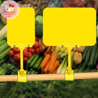 Moonlights 1 Chiếc Thẻ Giá Trái Cây Hàng Hóa Hiển Thị Chống Mài Mòn Ký Giá Đỡ Kẹp Quảng Cáo Thực Phẩm PVC Chống Thấm Nước Bảng Trắng Kẹp EN