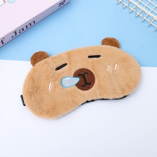 WOAY Ngủ Mắt, Mắt Hoạt Hình Thư Giãn, Dễ Thương Capybara Mềm Bịt Mắt Bé Gái Nữ Du Lịch Tại Nhà