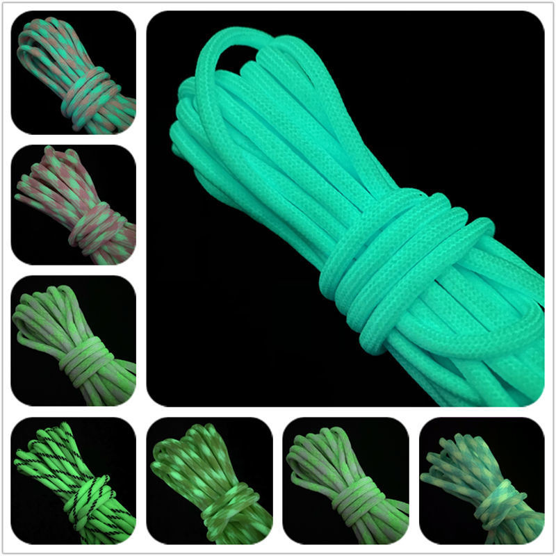 Vòng tay paracord dạ quang 2-4mm, phù hợp cho leo núi và hoạt động ngoài trời