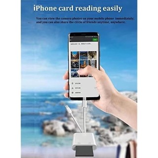 Fonken đầu đọc thẻ SD 3 trong 1 tương thích iPhone iPad chuyển đổi USB C sang Micro SD TF hỗ trợ ảnh camera USB tốc độ