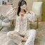 Bộ Đồ Ngủ Nữ Cotton Lụa Mỏng, Phong Cách Hàn Quốc, Phù Hợp Xuân Thu
