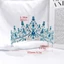 WEETW Baroque Nữ Hoàng Tiaras, Trang Sức Tóc Cao Cấp Baroque Pha Lê Vương Miện, Thời Trang Sáng Bóng Trang Trí Thanh Lịch Vintage Kim Cương Giả Diadem Tiệc Sinh Nhật