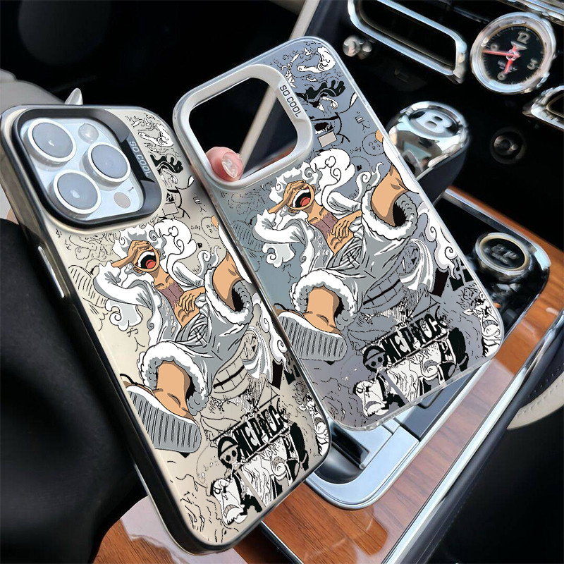 Gear 5 Nika Luffy Anime One Piece Ốp Lưng Cho Samsung Galaxy S25 Edge A17 A07 A56 A26 A36 A16 S24 FE S25 Plus Ultra Cellphone Case Thời Trang Laser IMD Matte Armor