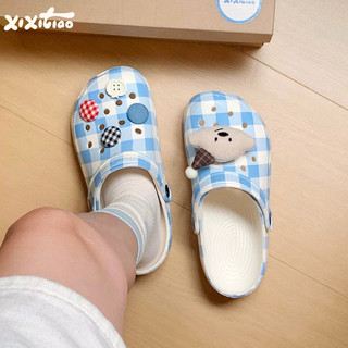 Xixitiao Đáy Mềm Thời Trang Mùa Hè Dễ Thương Sinh Viên Vui Vẻ Dopamine Dép Nữ